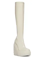 140MM Knee-High Wedge Boots