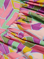 Artista Geometric Cotton Midi-Dress