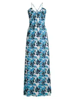 Dirin Floral Cover-Up Maxi Dress