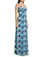 Dirin Floral Cover-Up Maxi Dress