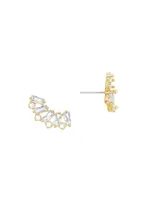 18K-Gold-Plated & Cubic Zirconia Ear Climbers