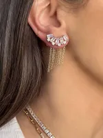 18K-Gold-Plated & Cubic Zirconia Ear Climbers