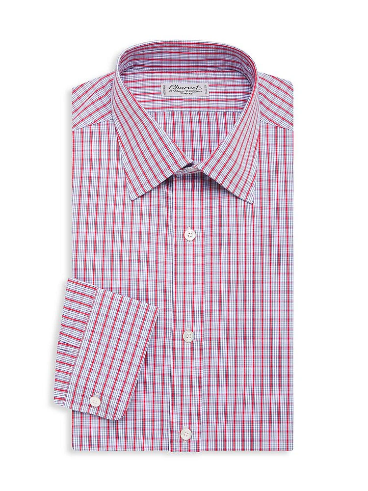 Windowpane Check Dress Shirt