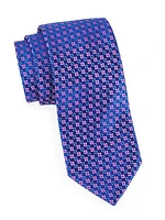 Cube Jacquard Silk Tie