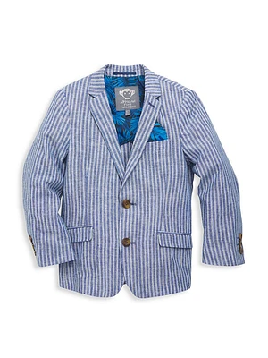 Little Boy's & Linen-Blend Sports Jacket