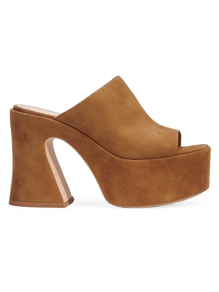 Bobi 55MM Suede Platform Mules