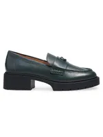 Leaf Leather Loafers