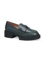 Leaf Leather Loafers