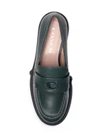 Leaf Leather Loafers