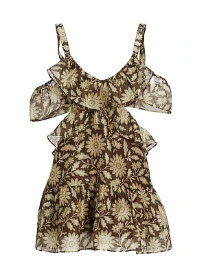 Xanita Floral Cut-Out Minidress