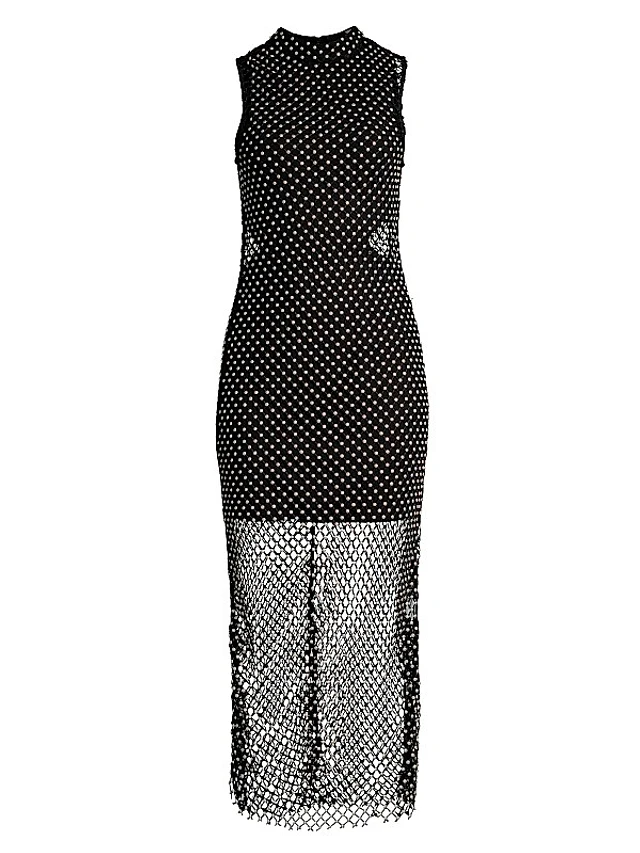 Elliatt Audrina Pearl Mesh Midi-Dress | The Summit Elliatt Audrina Pearl Mesh Midi-Dress | The Summit