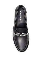 Jess Leather Chain Loafers