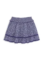 Girl's Kara Floral Mini Skirt