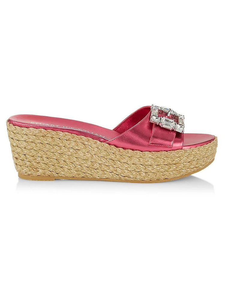 Saint Tropez Buckle Wedge Slides