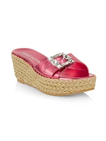 Saint Tropez Buckle Wedge Slides