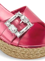 Saint Tropez Buckle Wedge Slides