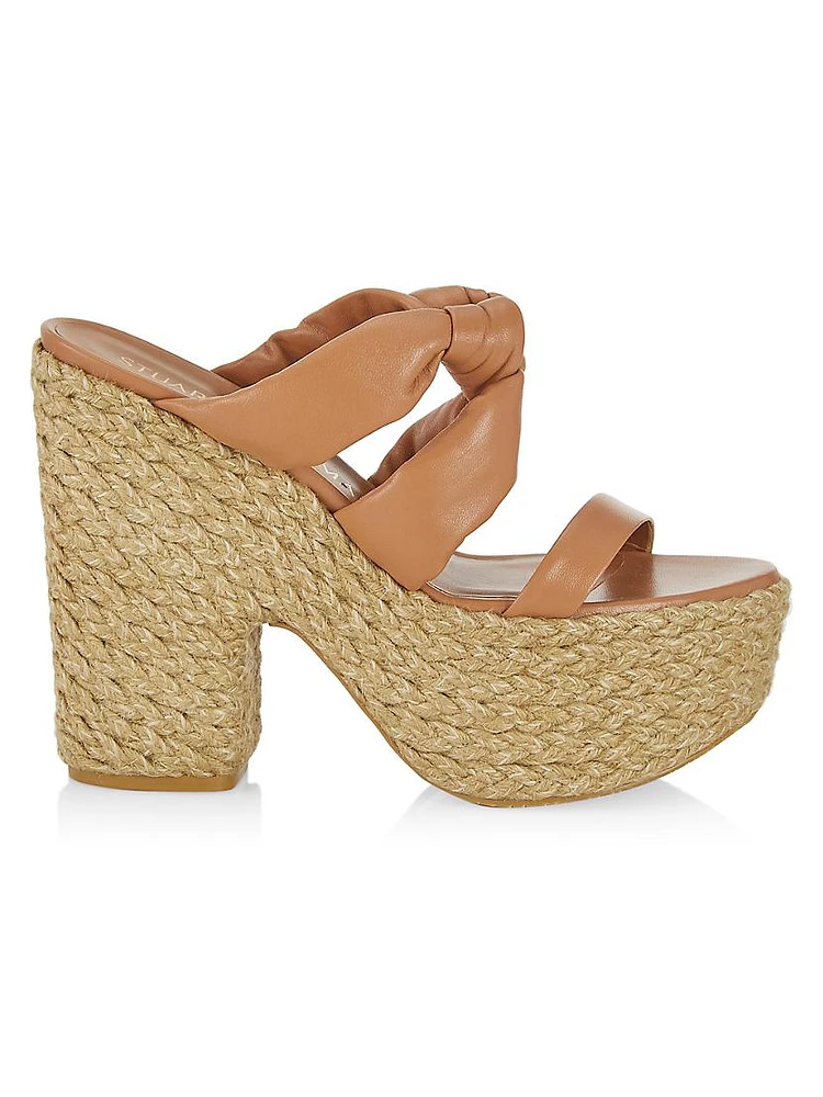 Leather Knotted Espadrille Sandals