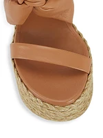 Leather Knotted Espadrille Sandals