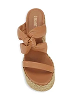 Leather Knotted Espadrille Sandals