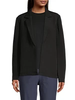 Textured Open-Front Blazer