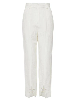 Zita Split-Hem Tapered Pants