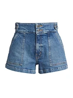 Vincent Cotton Denim Utility Shorts