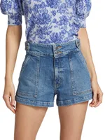 Vincent Cotton Denim Utility Shorts