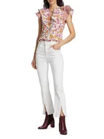 Mira Cotton-Blend Flared Jeans