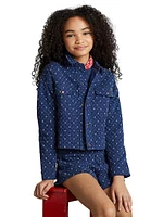 Little Girl's & Quilted Trucker Jacket