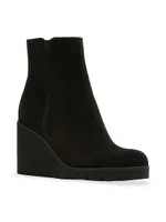 Go 80MM Suede Wedge Booties