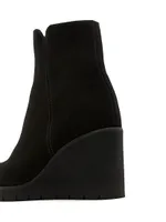 Go 80MM Suede Wedge Booties