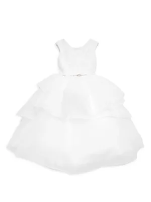 Little Girl's & Communion Sparkle Tulle Tier Dress