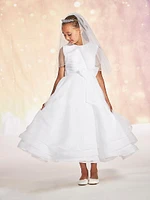 Little Girl's & Communion Organza A-Line Dress