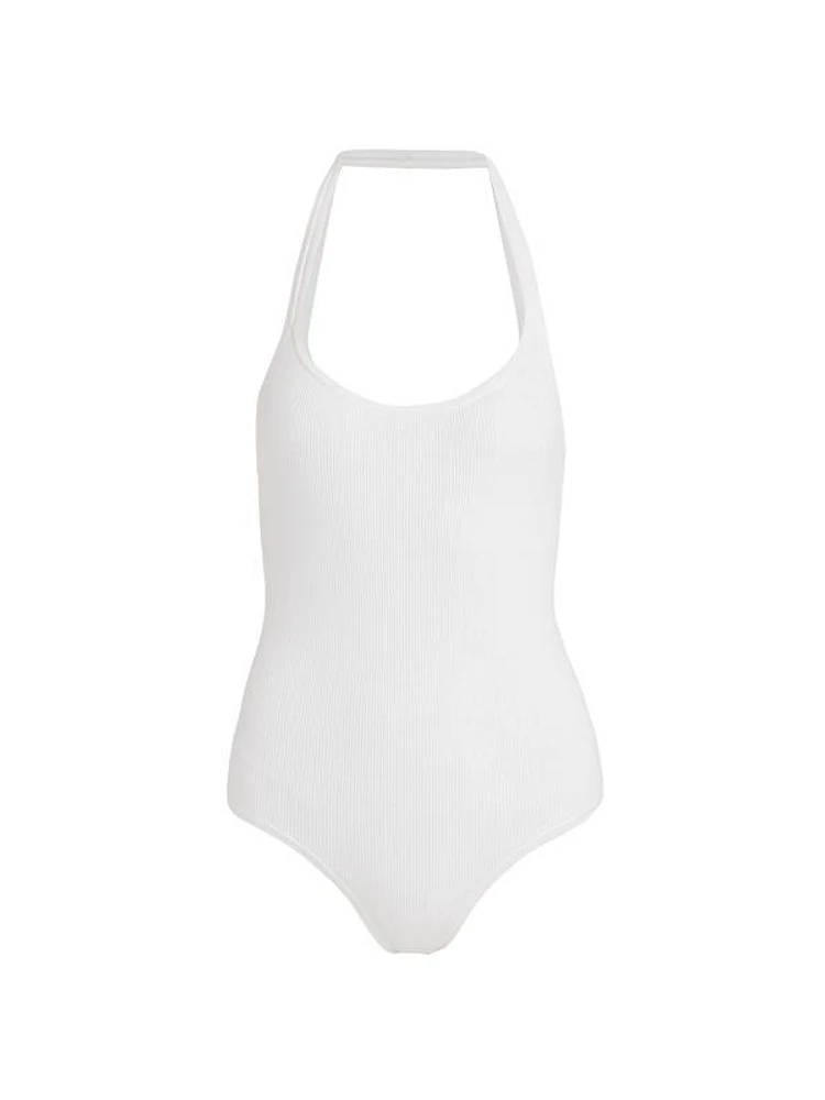 Stretch Jersey Halter Bodysuit