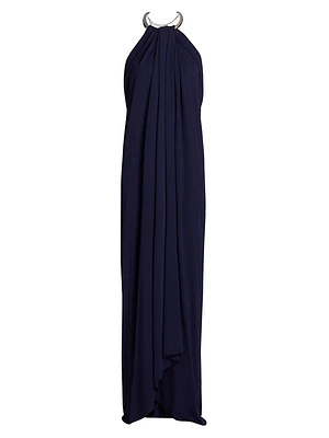 Jersey Halter Necklace Dress
