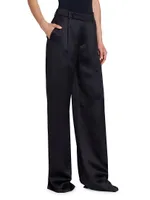 Flared Pants Grain De Poudre