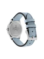 G-Timeless Bee Stainless Steel & Leather Watch