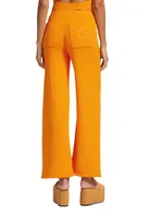 Jabber Rib-Knit Wide-Leg Crop Pants