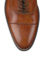 J&M Collection Flynch Leather Cap-Toe Oxfords