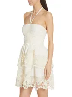 Savannah Ruffled Lace Minidress