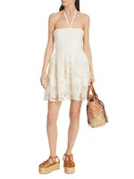 Savannah Ruffled Lace Minidress