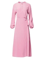 Korinne Silk Keyhole Midi-Dress