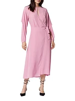 Korinne Silk Keyhole Midi-Dress