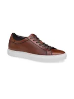 J&M Collection Jake Leather Perforated Sneakers