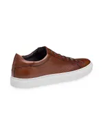 J&M Collection Jake Leather Perforated Sneakers