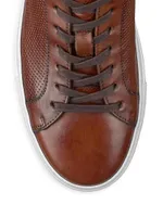 J&M Collection Jake Leather Perforated Sneakers