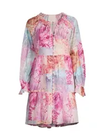 Etta Floral Cotton-Silk Minidress