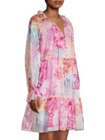 Etta Floral Cotton-Silk Minidress