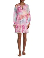 Etta Floral Cotton-Silk Minidress