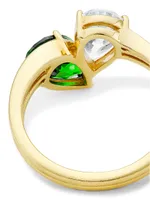 Happy Hour 18K-Gold-Plated & Cubic Zirconia Ring